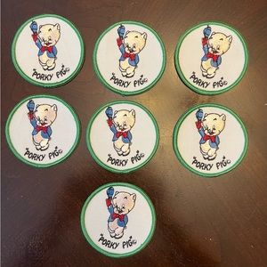 Vintage 1970’s Swiss Maid Quality Emblems Looney Tunes Porky Pig Patches (7)